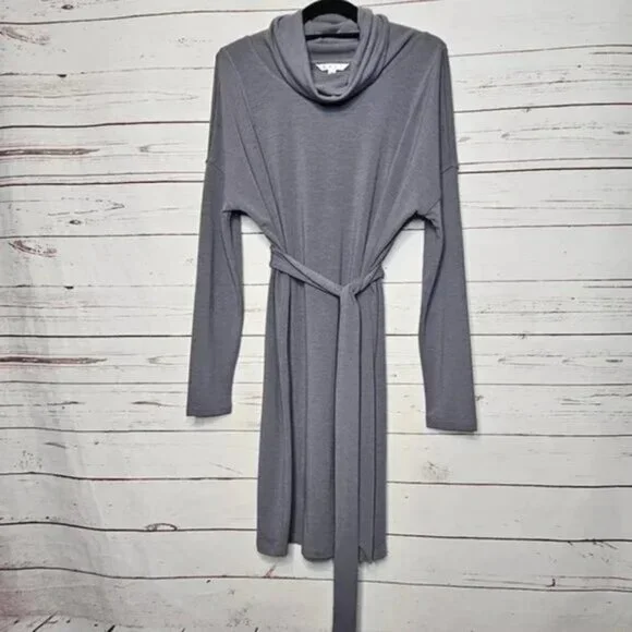 CAbi Cowl Neck Belted Dress Polyester Stretch Medium pullover luxury style soft - Picture 3 of 5